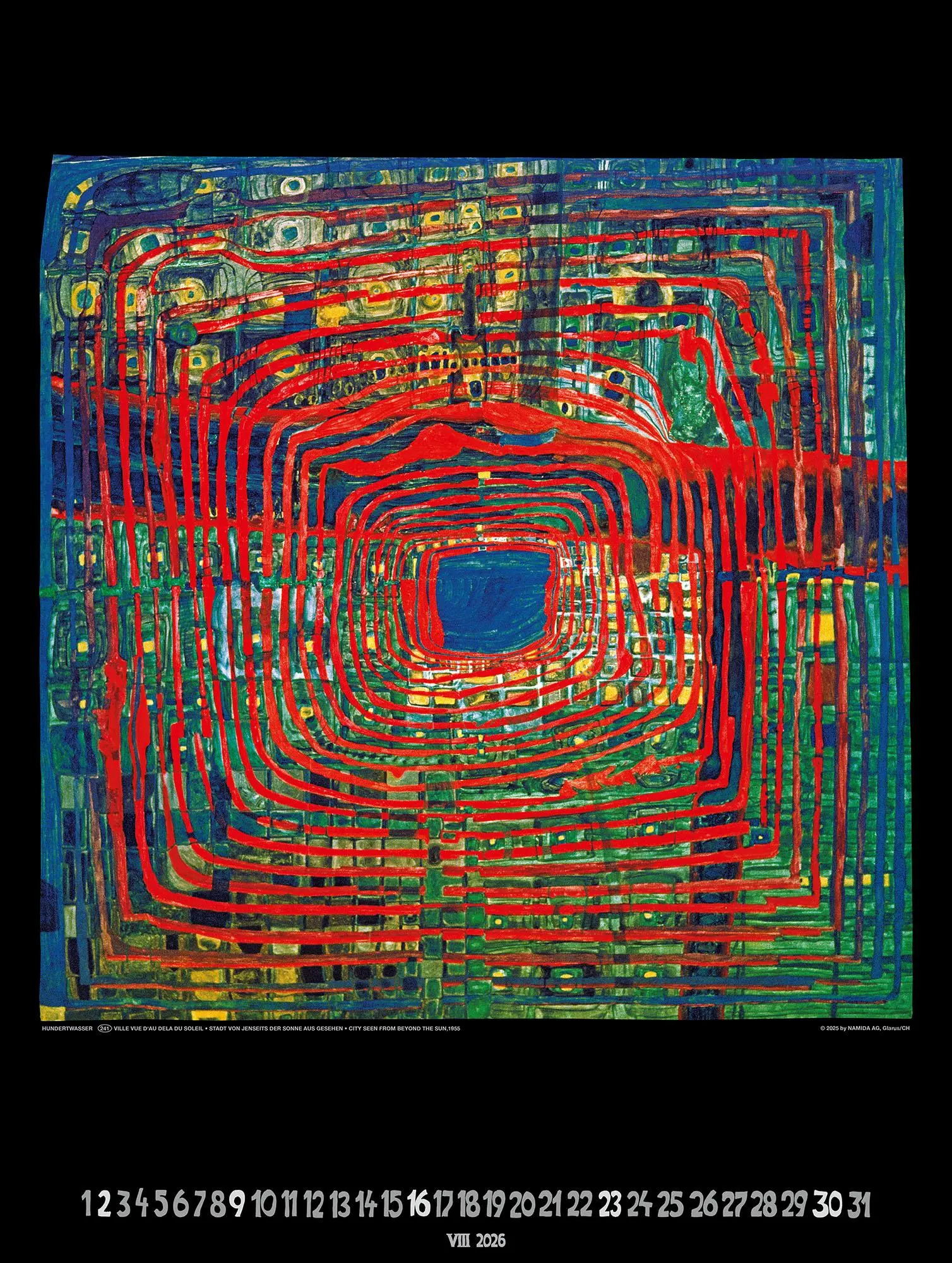 Bild: 9783910430228 | Großer Hundertwasser Art Calendar 2026 | Limited Collectors Edition