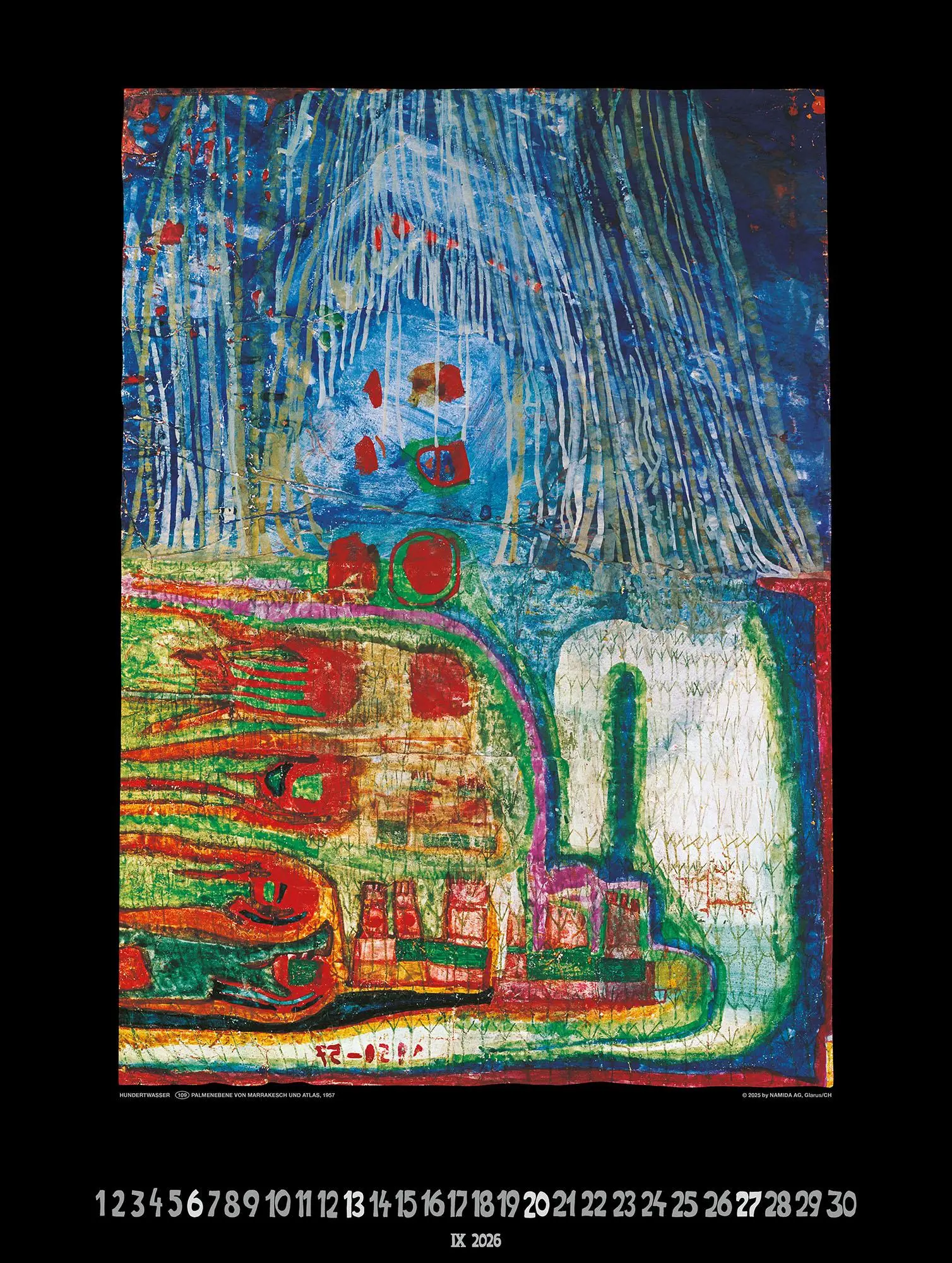 Bild: 9783910430228 | Großer Hundertwasser Art Calendar 2026 | Limited Collectors Edition