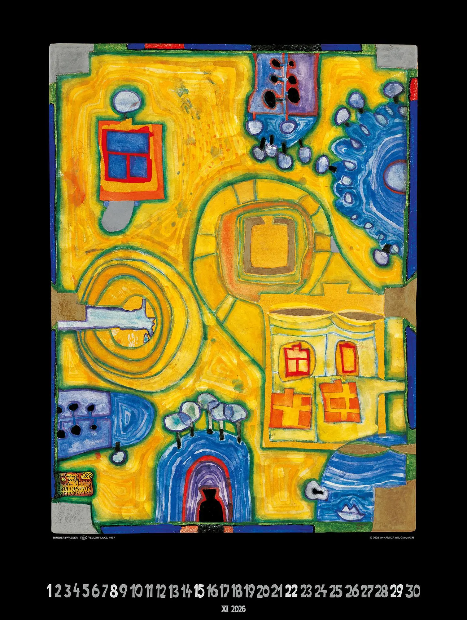 Bild: 9783910430228 | Großer Hundertwasser Art Calendar 2026 | Limited Collectors Edition