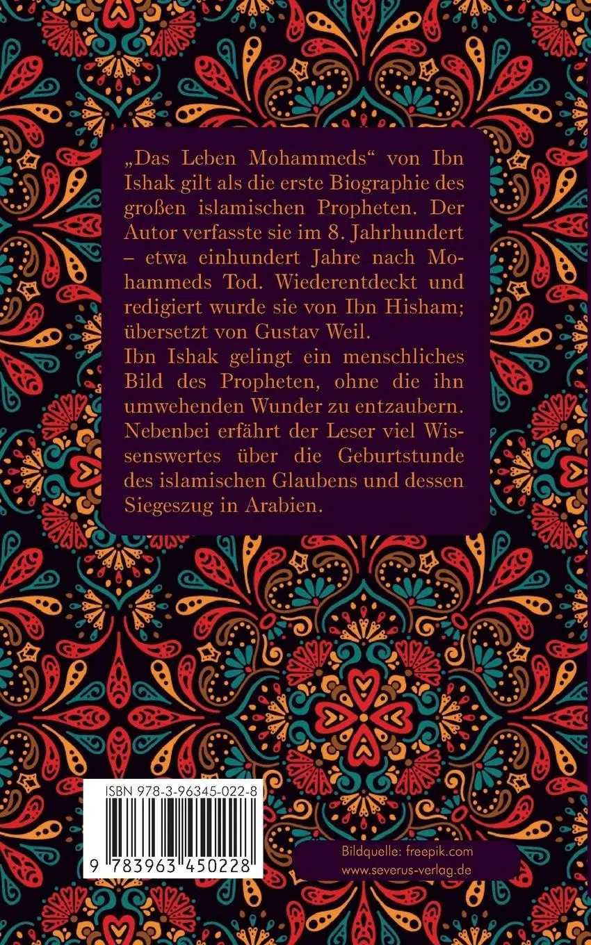 Rückseite: 9783963450228 | Das Leben des Mohammed | Mohammed Ibn Ishak | Taschenbuch | 120 S.