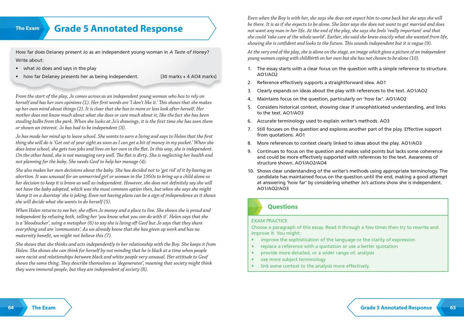 Bild: 9780008520328 | A Taste of Honey AQA GCSE 9-1 English Literature Text Guide | Gcse