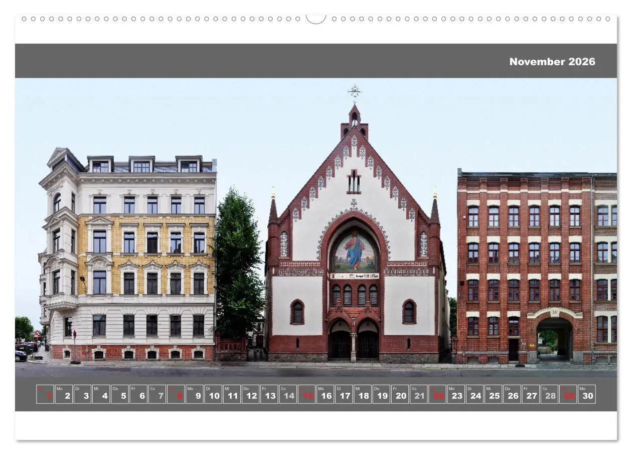 Bild: 9783516190328 | Leipzig Fassade 2026 (Wandkalender 2026 DIN A2 quer), CALVENDO...