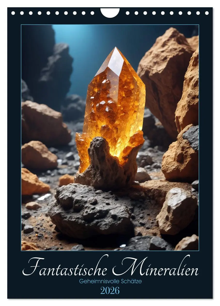 Cover: 9783516260328 | Fantastische Mineralien - Geheimnisvolle Schätze (Wandkalender 2026...