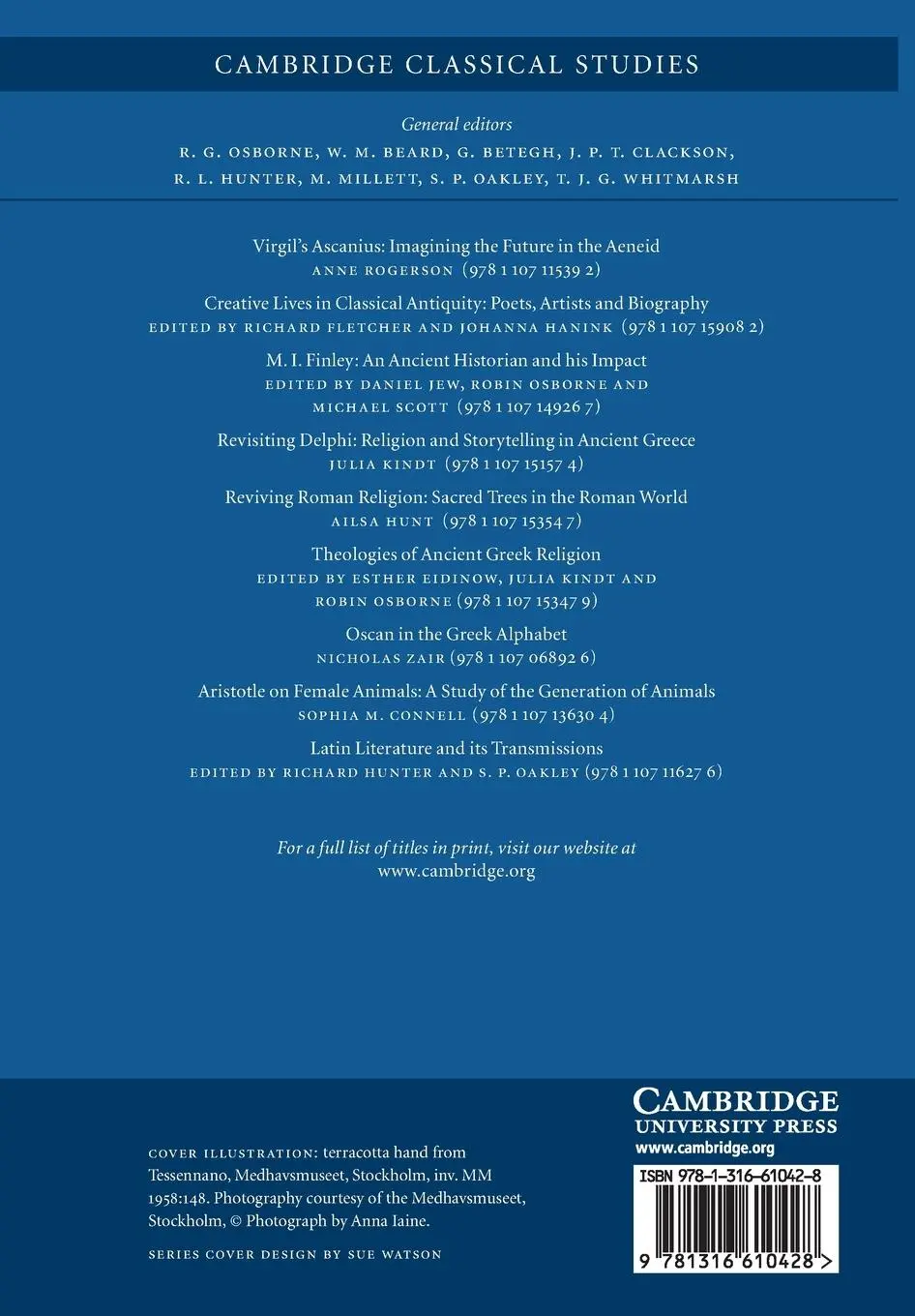 Rückseite: 9781316610428 | Votive Body Parts in Greek and Roman Religion | Jessica Hughes | Buch