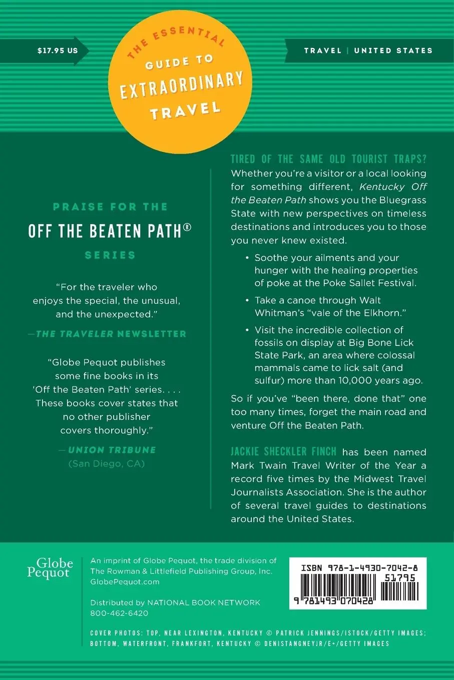Rückseite: 9781493070428 | Kentucky Off the Beaten Path® | Discover Your Fun | Finch | Buch