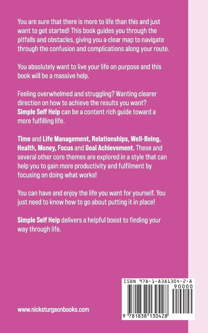 Rückseite: 9781838130428 | Simple Self Help | Finding your way through life | Nick Sturgeon