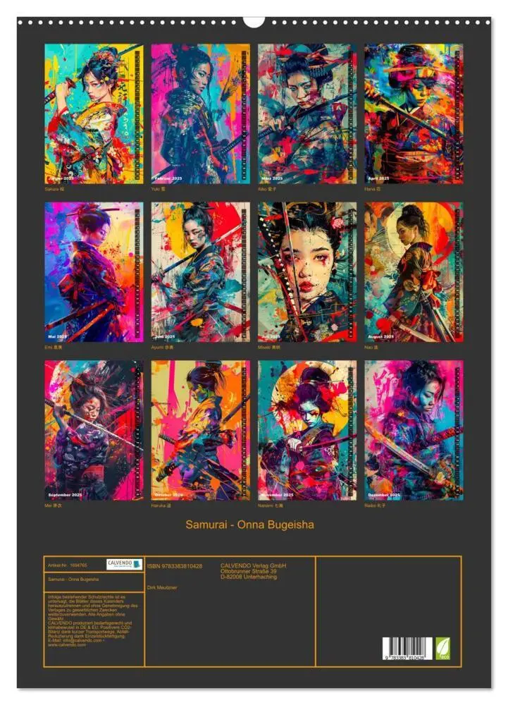 Bild: 9783383810428 | Samurai - Onna Bugeisha (Wandkalender 2025 DIN A2 hoch), CALVENDO...