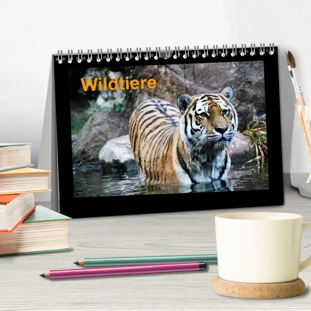 Bild: 9783516180428 | Wildtiere (Tischkalender 2026 DIN A5 quer), CALVENDO Monatskalender