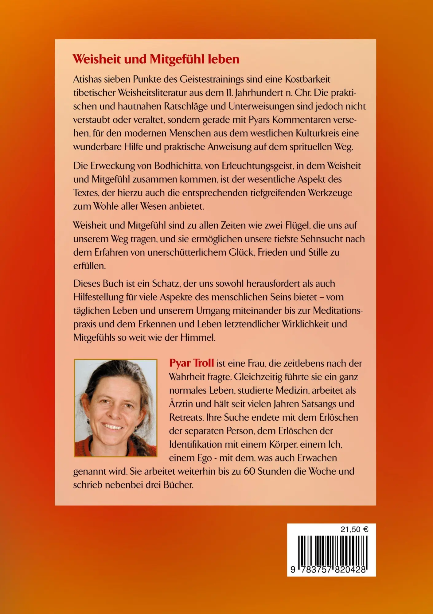 Rückseite: 9783757820428 | Bodhichitta - Das erwachte Herz | Pyar Troll-Rauch | Taschenbuch
