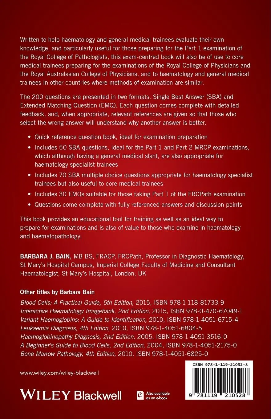 Rückseite: 9781119210528 | Multiple Choice Questions for Haematology and Core Medical Trainees
