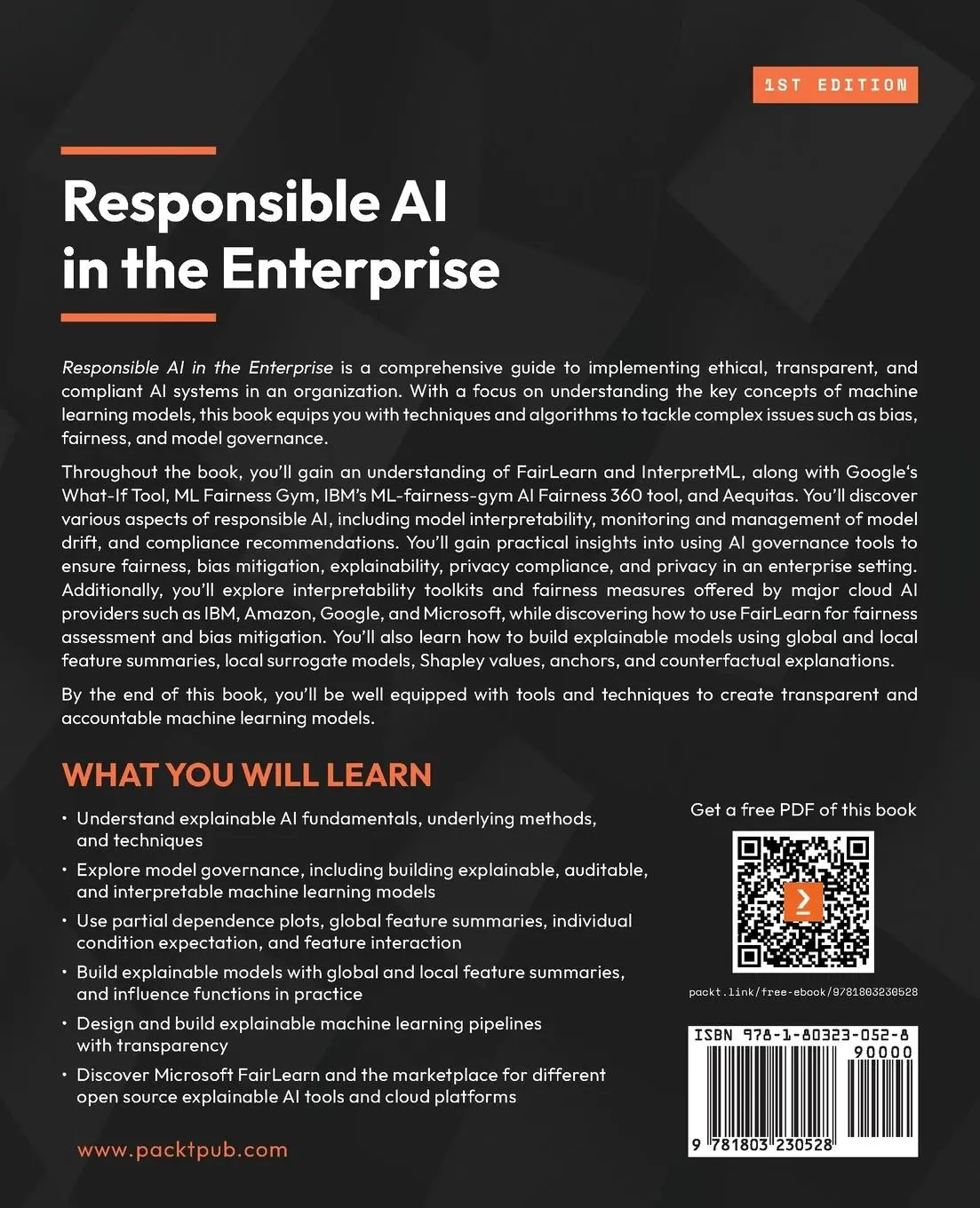 Rückseite: 9781803230528 | Responsible AI in the Enterprise | Adnan Masood (u. a.) | Taschenbuch