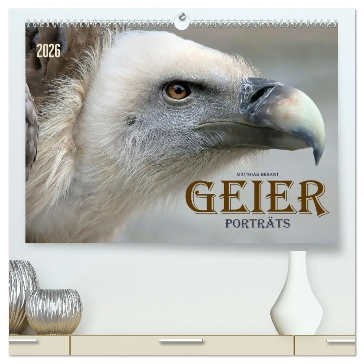 Cover: 9783457460528 | GEIERPORTRÄTS (hochwertiger Premium Wandkalender 2026 DIN A2 quer),...