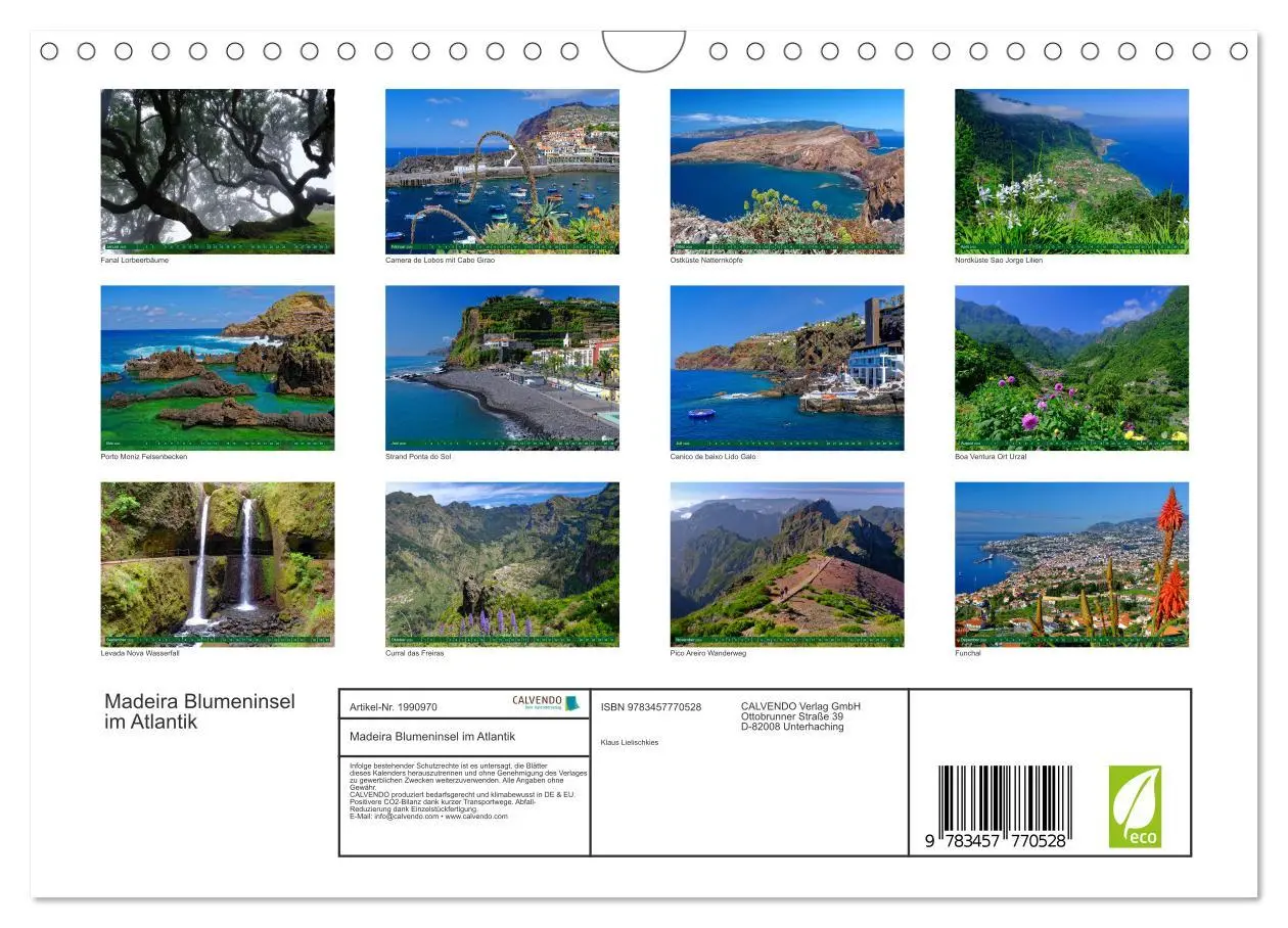 Bild: 9783457770528 | Madeira Blumeninsel im Atlantik (Wandkalender 2026 DIN A4 quer),...