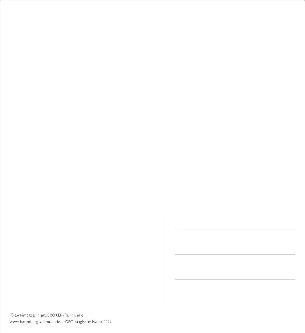Bild: 9783840040528 | GEO Magische Natur Postkartenkalender 2027 - Wochenkalender mit 53...