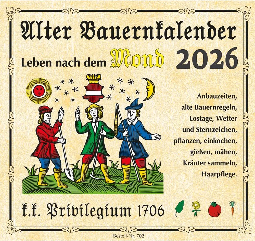 Cover: 9783991830528 | Alter Bauernkalender 2026. Der Praktische (Erlebniskalender) | Alpina