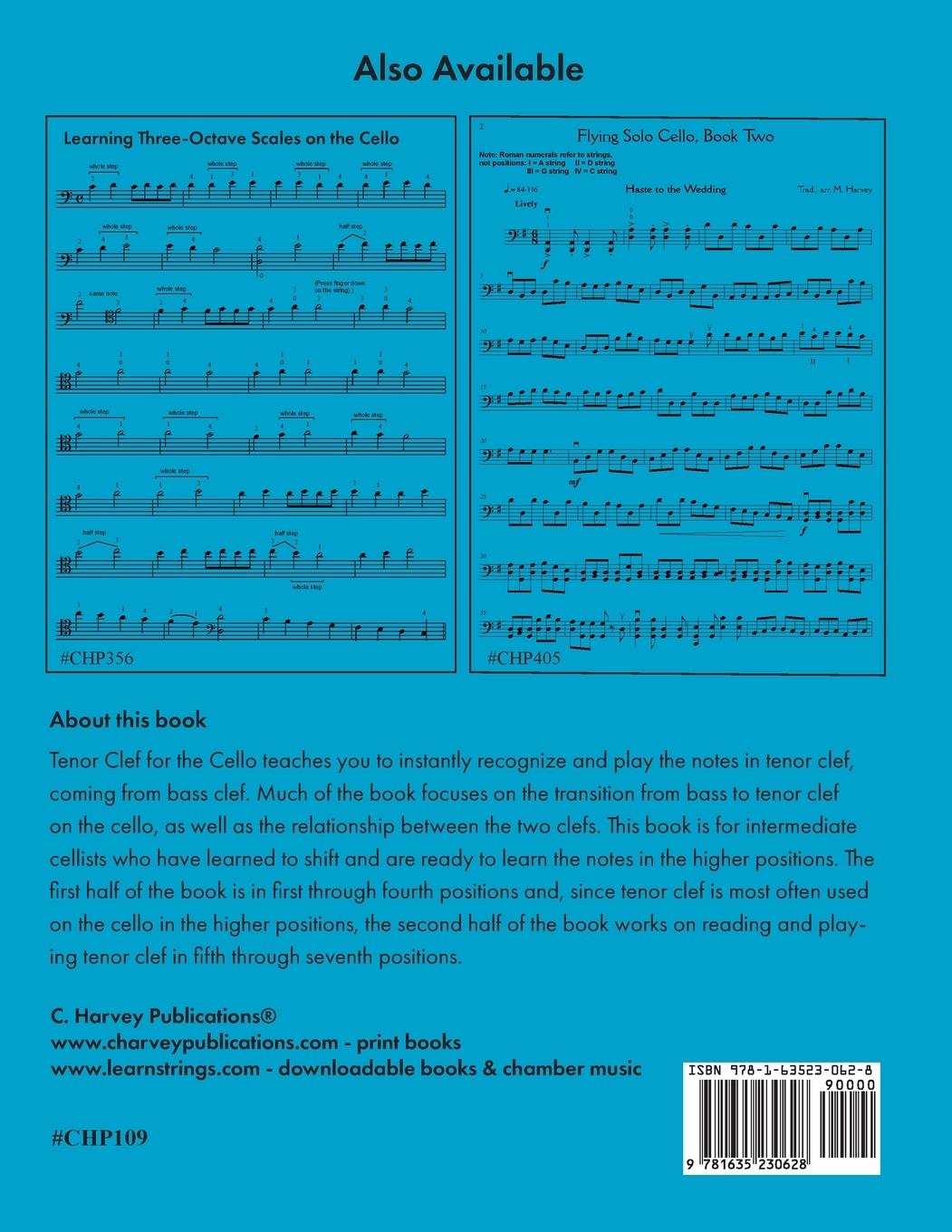 Rückseite: 9781635230628 | Tenor Clef for the Cello | Cassia Harvey | Taschenbuch | Englisch