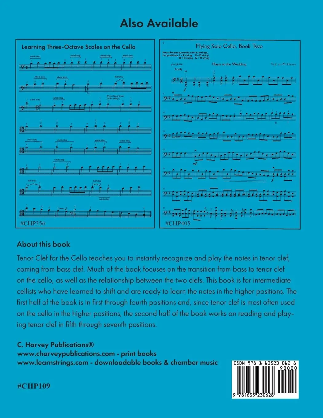 Rückseite: 9781635230628 | Tenor Clef for the Cello | Cassia Harvey | Taschenbuch | Englisch