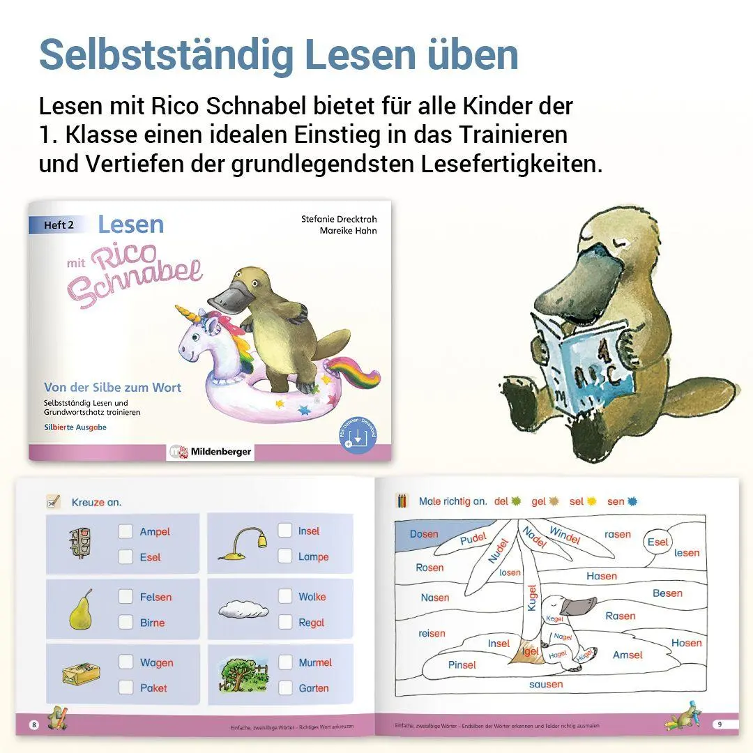 Bild: 9783619120628 | Lesen mit Rico Schnabel, Heft 2: Von der Silbe zum Wort - silbierte...