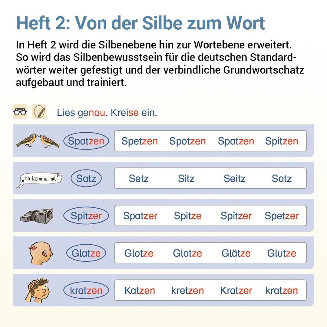 Bild: 9783619120628 | Lesen mit Rico Schnabel, Heft 2: Von der Silbe zum Wort - silbierte...