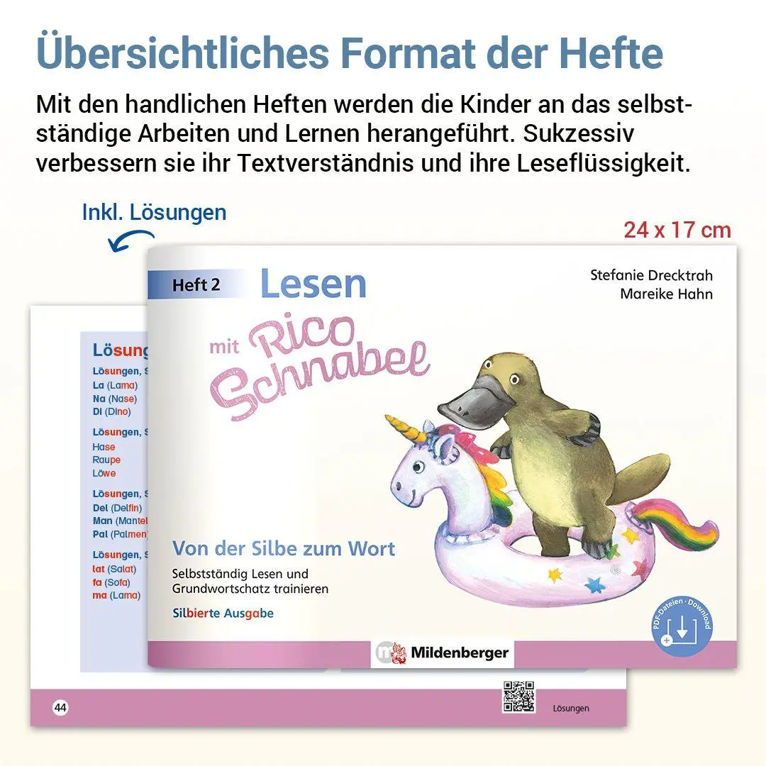 Bild: 9783619120628 | Lesen mit Rico Schnabel, Heft 2: Von der Silbe zum Wort - silbierte...