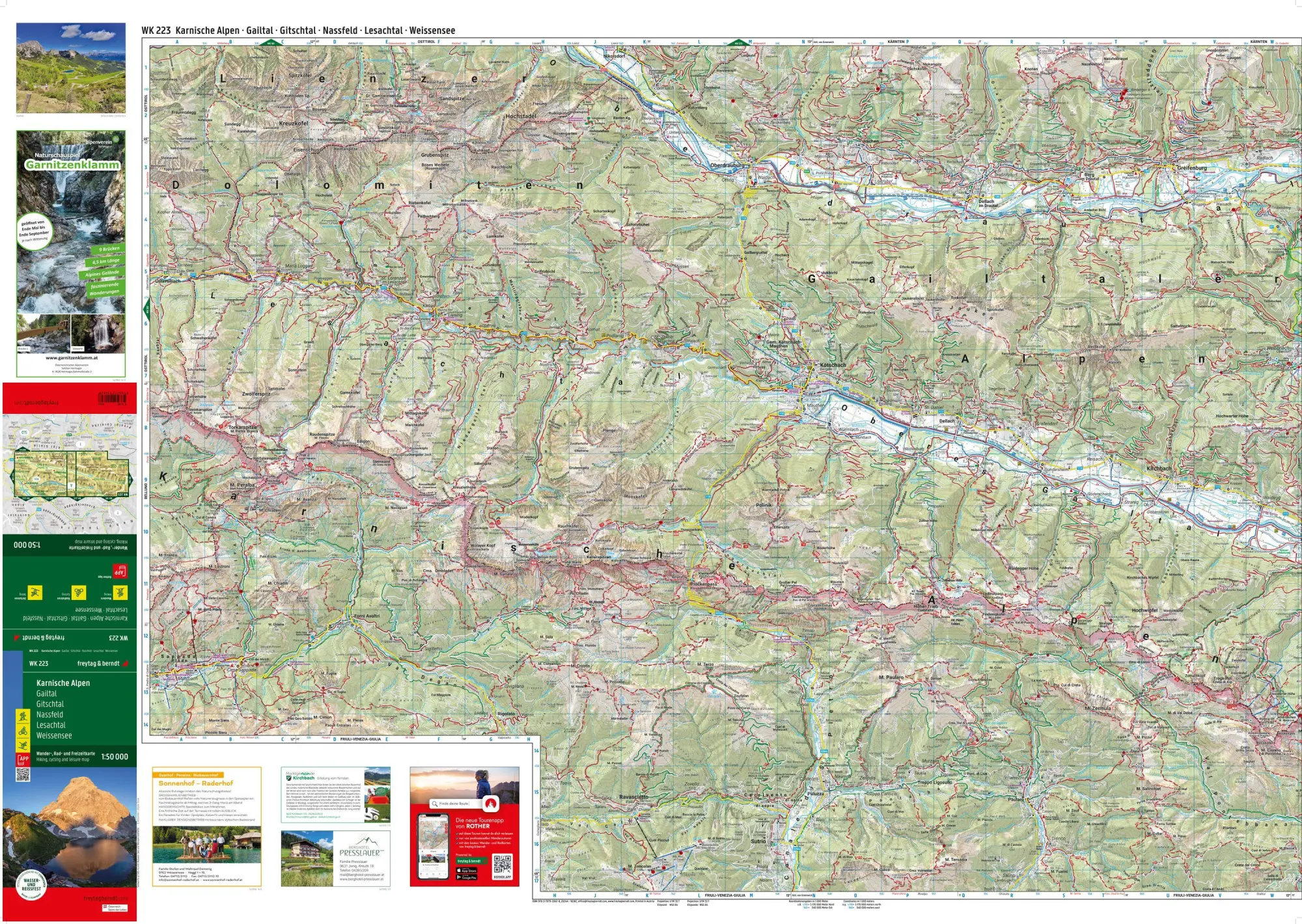 Bild: 9783707920628 | freytag &amp; berndt Wanderkarte WK 223 Karnische Alpen, Gailtal -...
