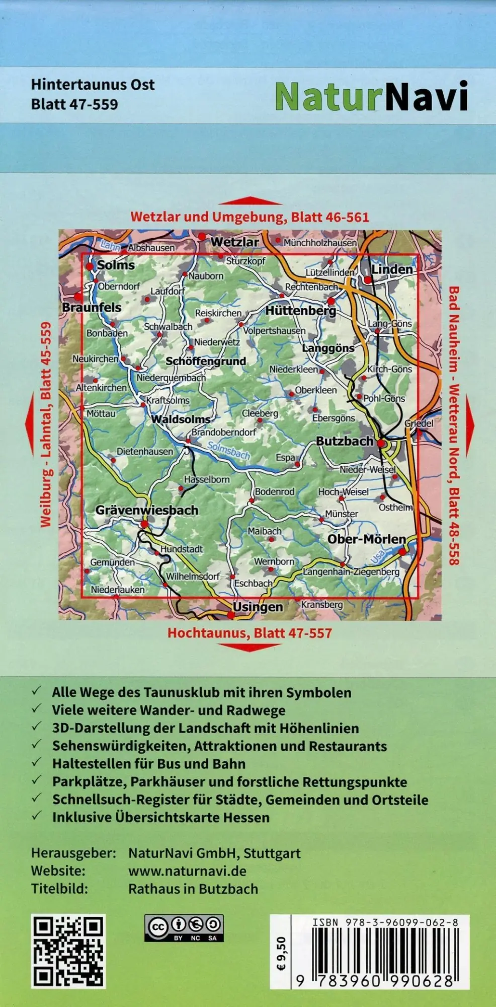 Bild: 9783960990628 | Hintertaunus Ost 1 : 25 000, Blatt 47-559 | (Land-)Karte | Deutsch