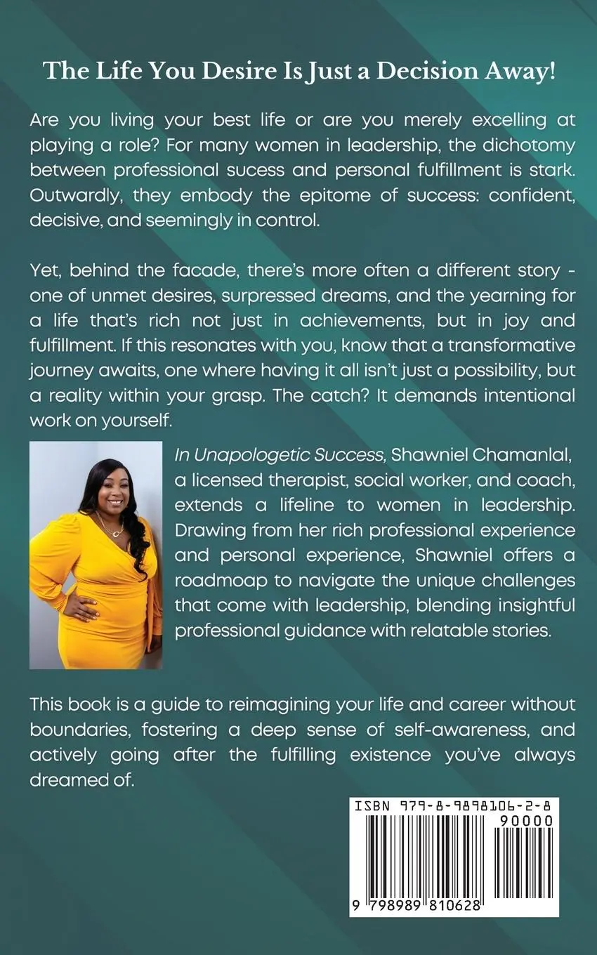 Rückseite: 9798989810628 | Unapologetic Success | Shawniel Chamanlal | Taschenbuch | Englisch