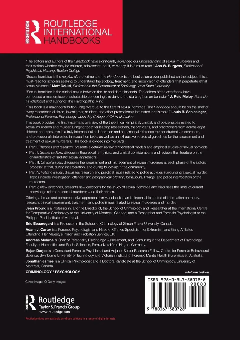 Rückseite: 9780367580728 | Routledge International Handbook of Sexual Homicide Studies | Buch