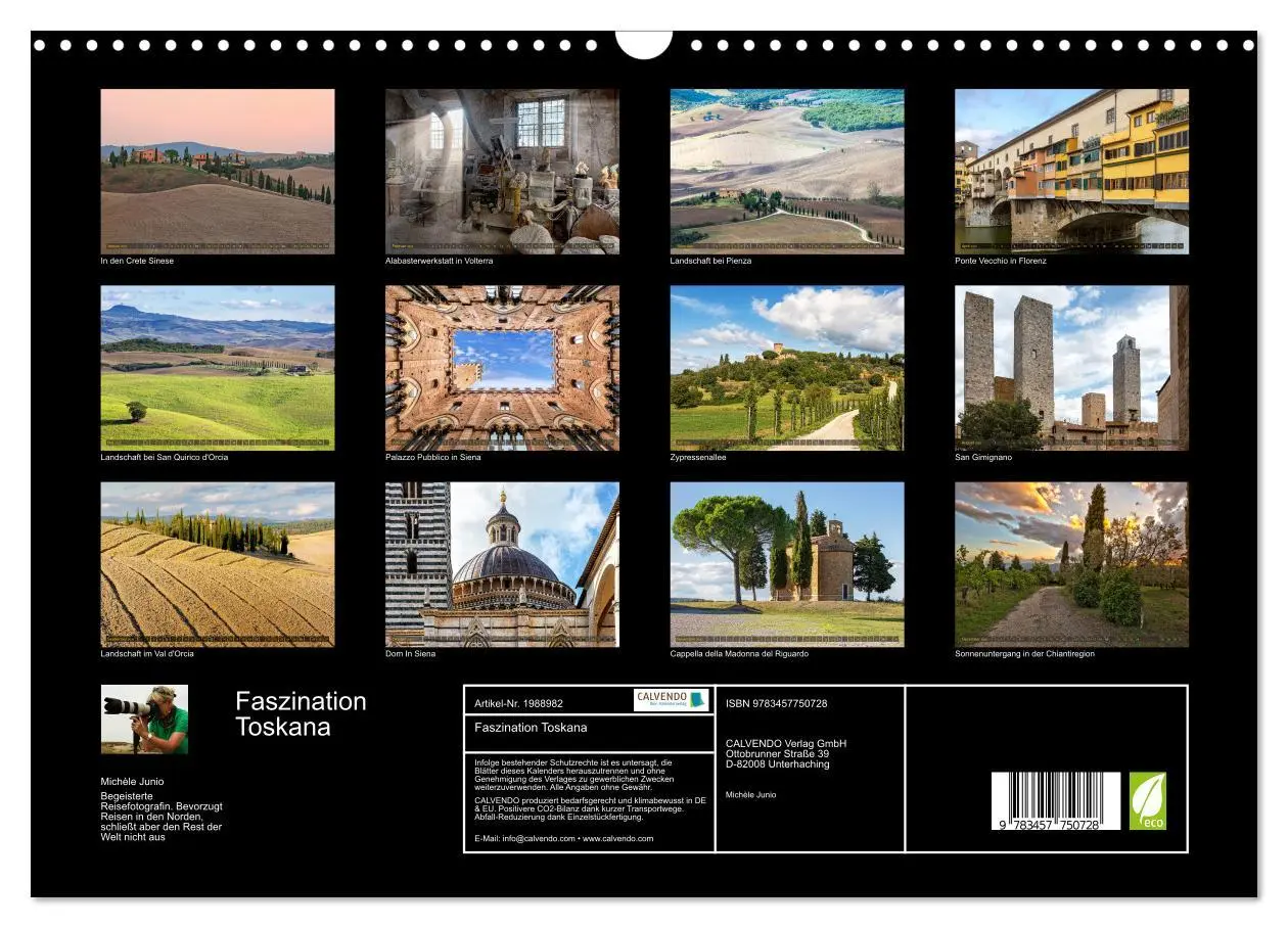 Bild: 9783457750728 | Faszination Toskana (Wandkalender 2026 DIN A3 quer), CALVENDO...