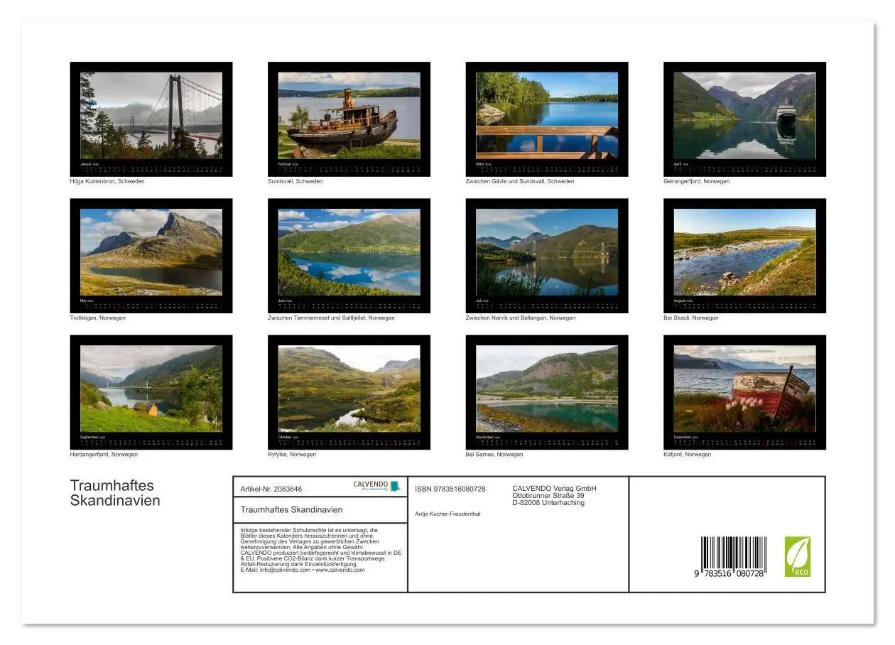 Bild: 9783516080728 | Traumhaftes Skandinavien (hochwertiger Premium Wandkalender 2026...