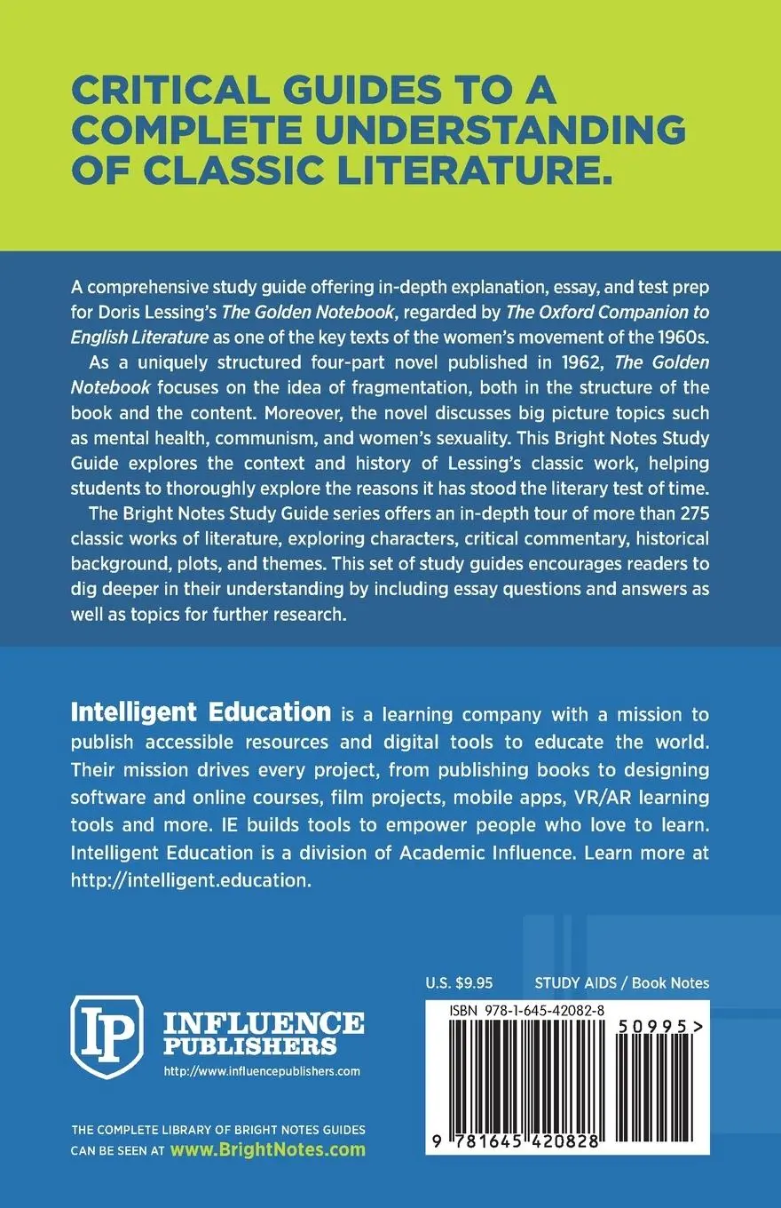 Rückseite: 9781645420828 | Study Guide to The Golden Notebook by Doris Lessing | Taschenbuch
