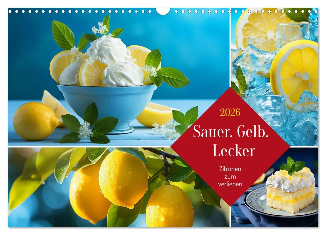 Cover: 9783457500828 | Sauer Gelb Lecker (Wandkalender 2026 DIN A3 quer), CALVENDO...