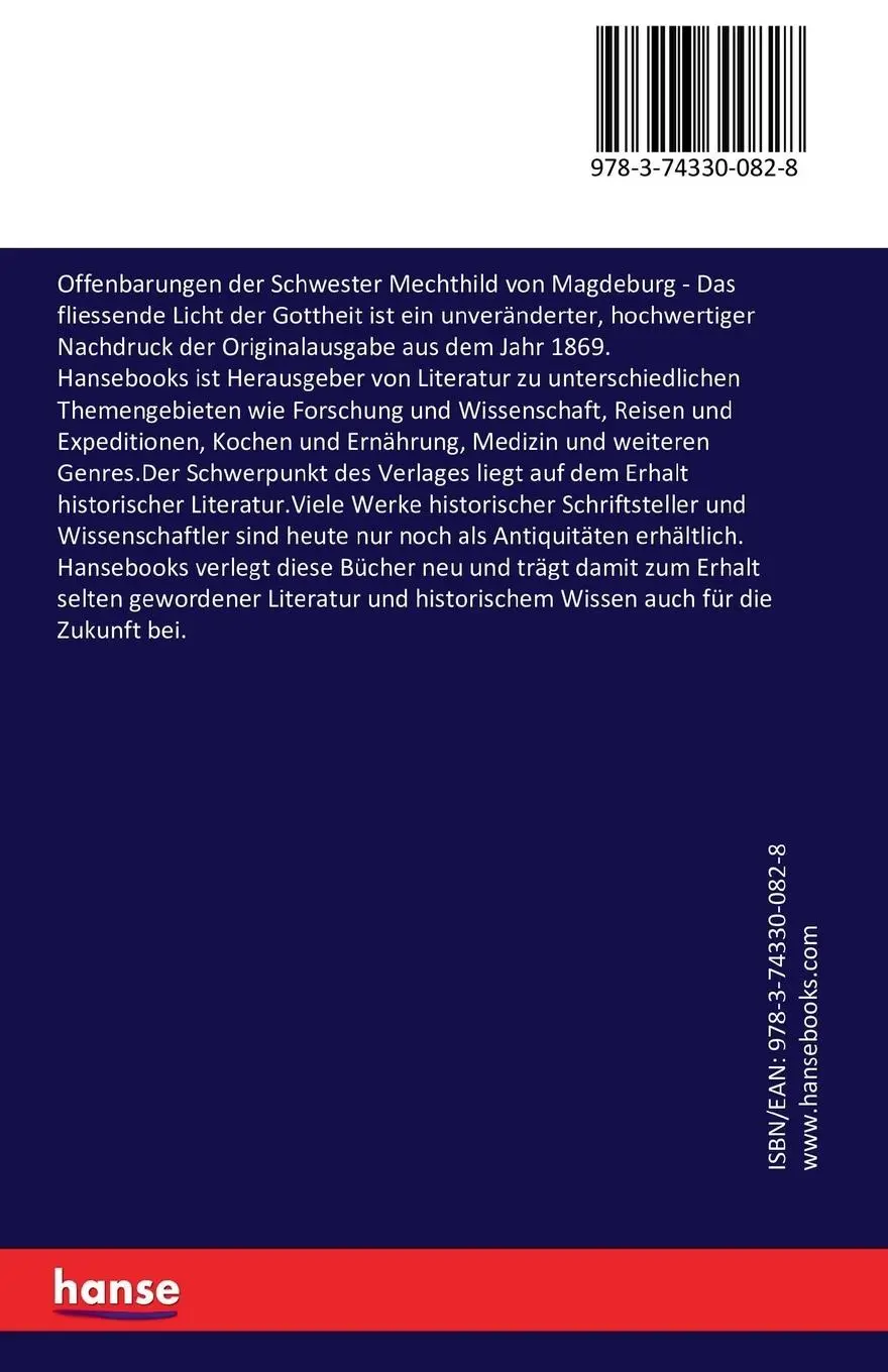 Rückseite: 9783743300828 | Offenbarungen der Schwester Mechthild von Magdeburg | Taschenbuch