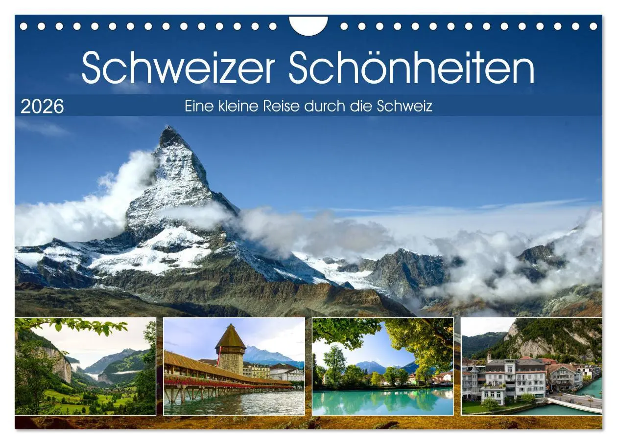 Cover: 9783457730928 | Schweizer Schönheiten (Wandkalender 2026 DIN A4 quer), CALVENDO...
