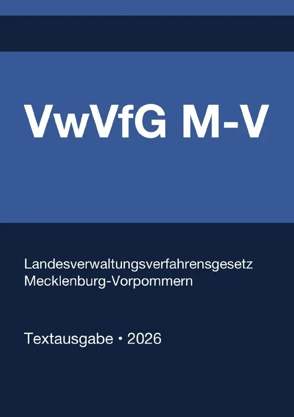Cover: 9783565400928 | VwVfG M-V - Landesverwaltungsverfahrensgesetz...