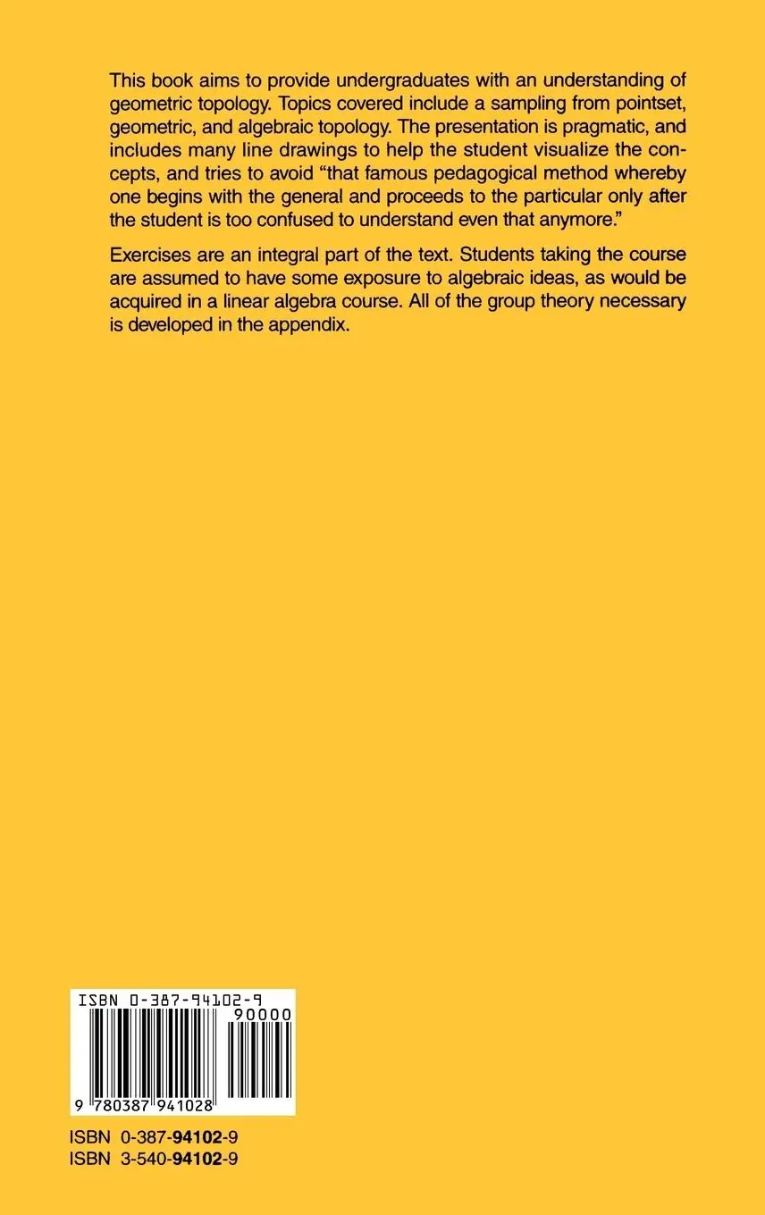 Rückseite: 9780387941028 | Topology of Surfaces | L. Christine Kinsey | Buch | x | Englisch