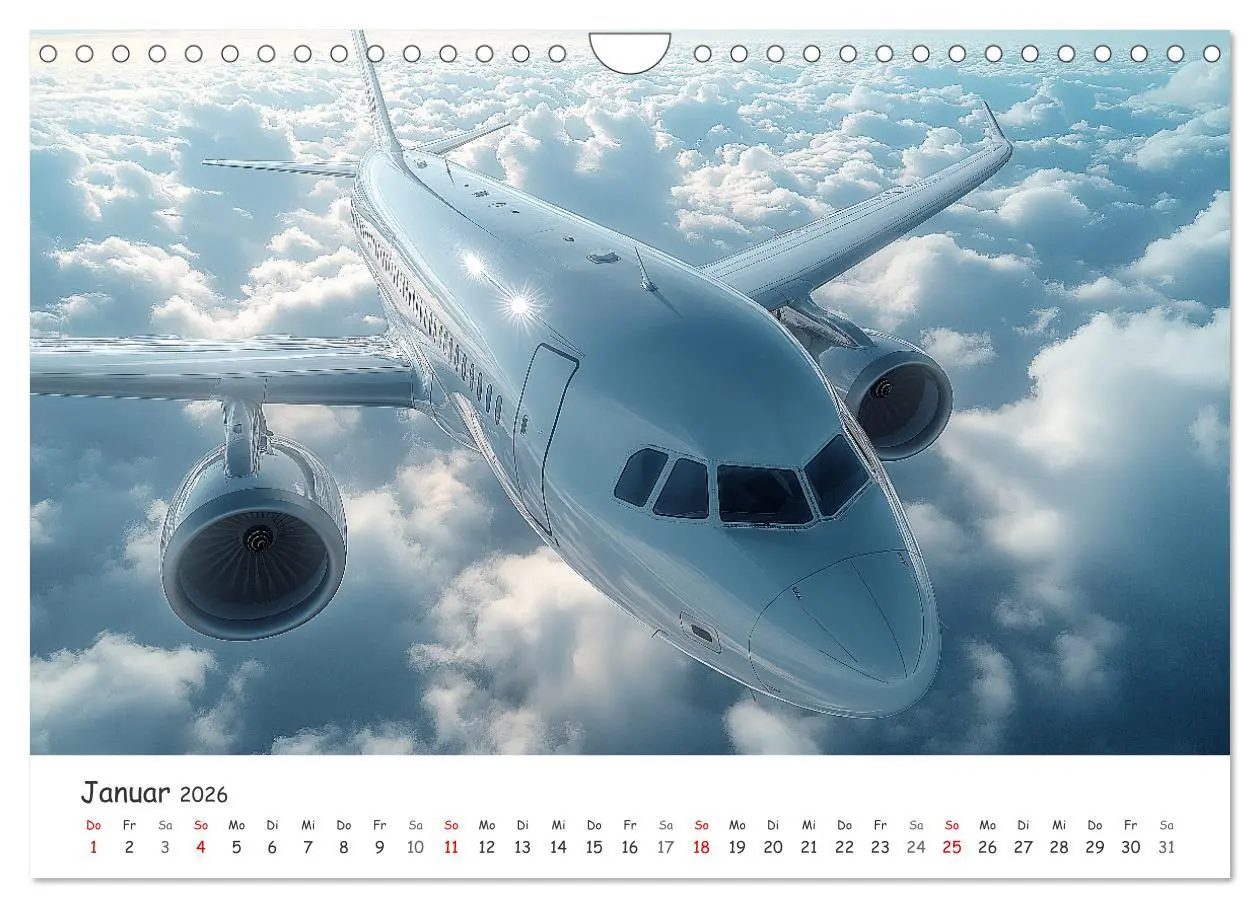 Bild: 9783457311028 | Flugzeugkalender - Die schönsten Passagiermaschinen (Wandkalender...