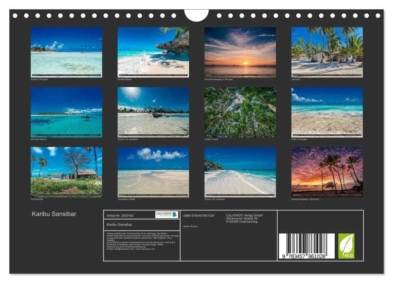 Bild: 9783457861028 | Karibu Sansibar (Wandkalender 2026 DIN A4 quer), CALVENDO...