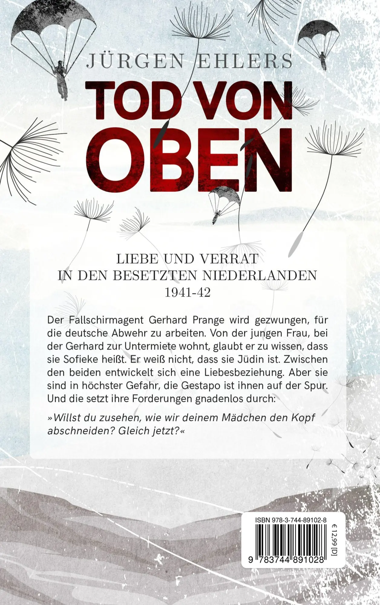 Rückseite: 9783744891028 | Tod von oben | Liebe und Verrat in den besetzten Niederlanden, 1941-42