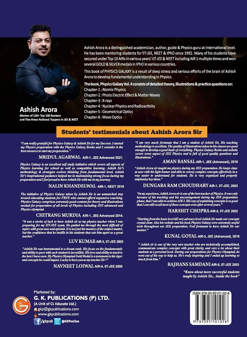 Rückseite: 9789395101028 | Physics Galaxy | Ashish Arora | Taschenbuch | Englisch | 2023