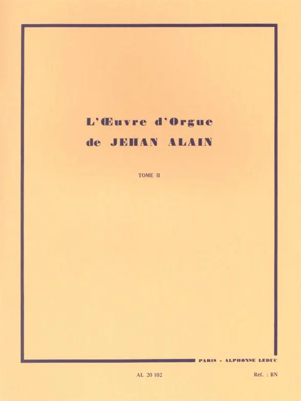 Cover: 9790046201028 | Oeuvre D'Orgue 2 | Alain | Buch | Alphonse Leduc | EAN 9790046201028