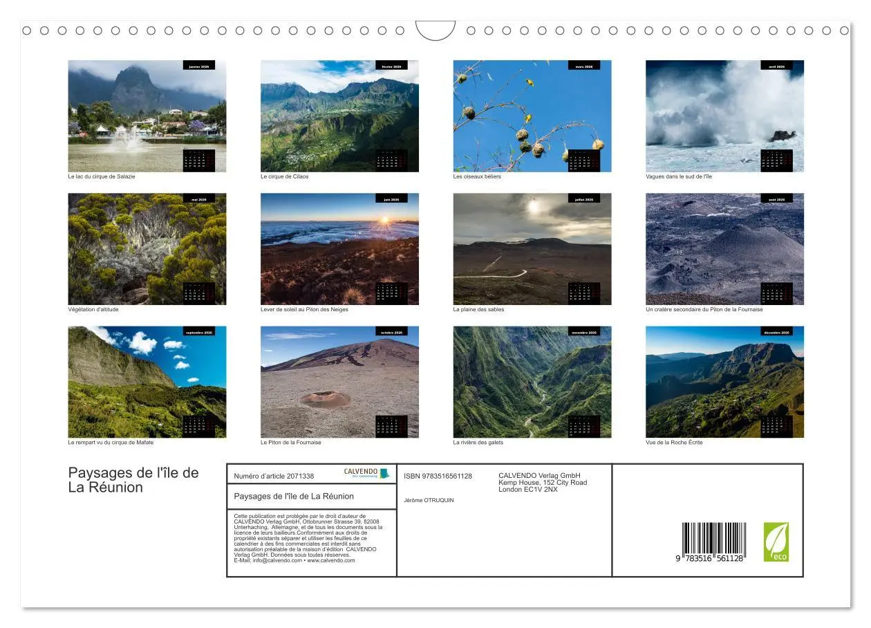 Bild: 9783516561128 | Paysages de l'île de La Réunion (Calendrier mural 2026 DIN A3...