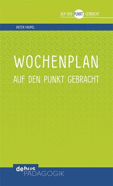 Cover: 9783954141128 | Wochenplan | Dieter Vaupel | Taschenbuch | 56 S. | Deutsch | 2018