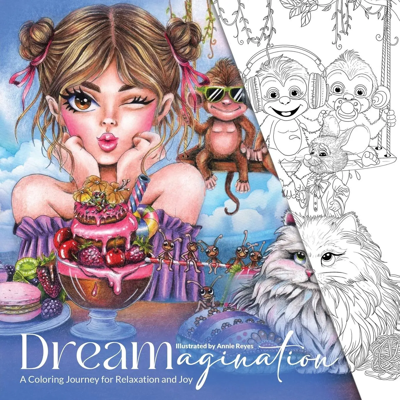 Cover: 9798991571128 | Dreamagination. A Coloring Journey for Relaxation and Joy | Reyes