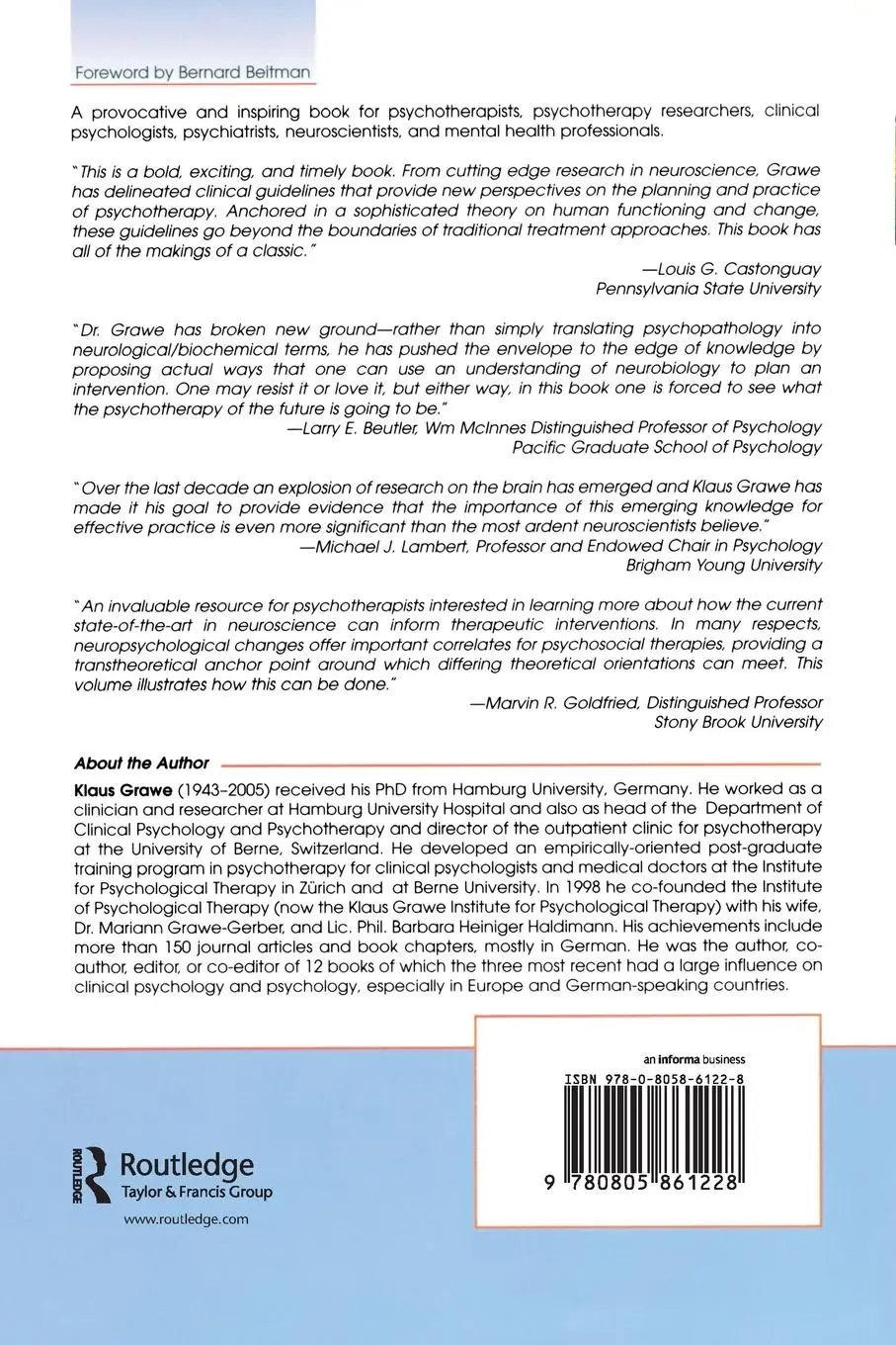 Rückseite: 9780805861228 | Neuropsychotherapy | Klaus Grawe | Taschenbuch | Englisch | 2006