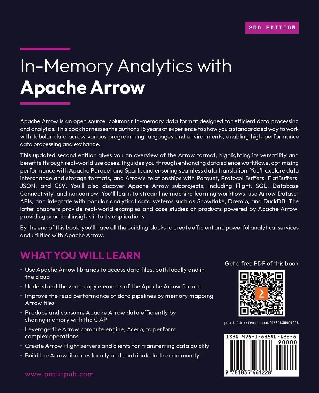 Rückseite: 9781835461228 | In-Memory Analytics with Apache Arrow - Second Edition | Matthew Topol