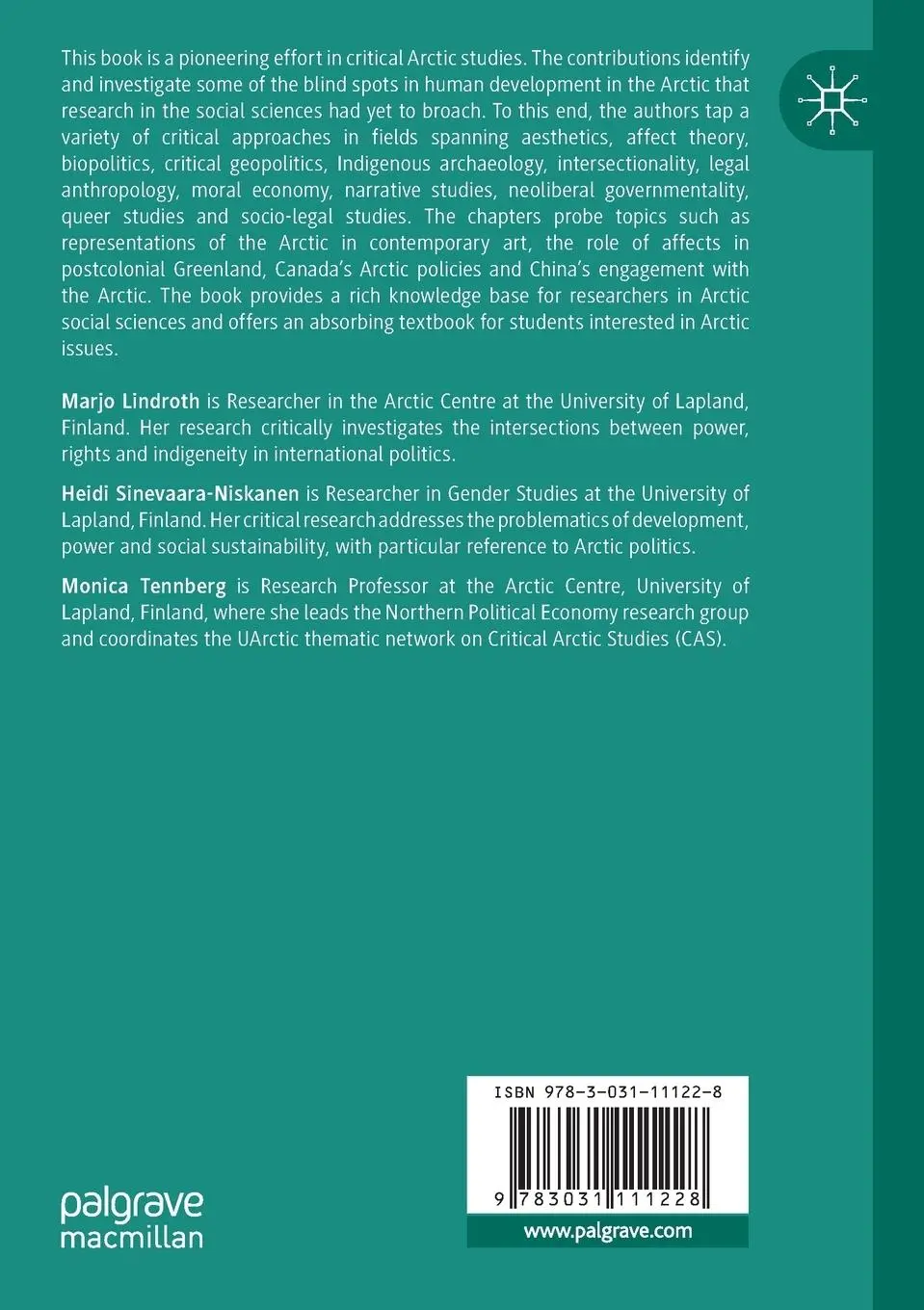 Rückseite: 9783031111228 | Critical Studies of the Arctic | Unravelling the North | Taschenbuch