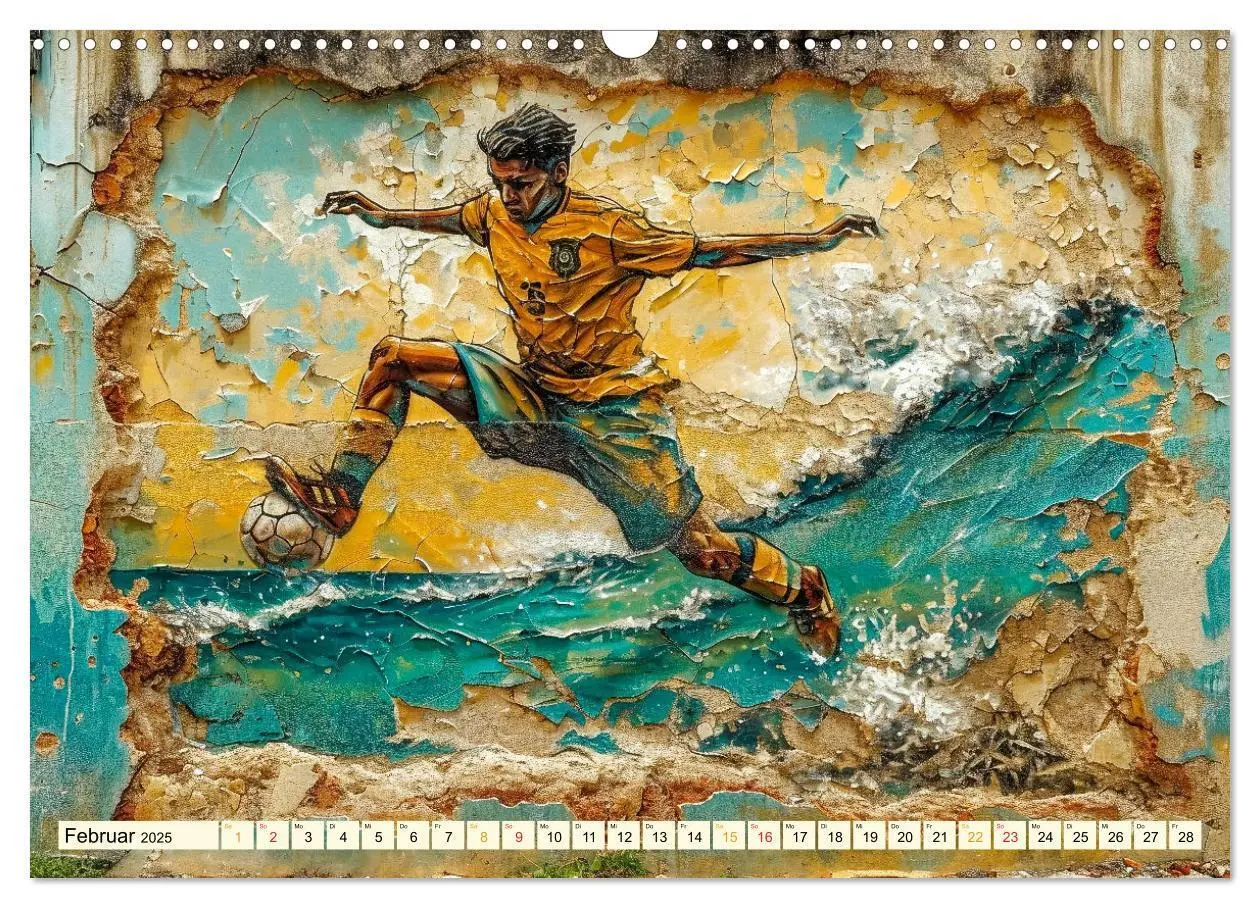 Bild: 9783383801228 | Fußball Graffiti - sportliche Kunst (Wandkalender 2025 DIN A3...