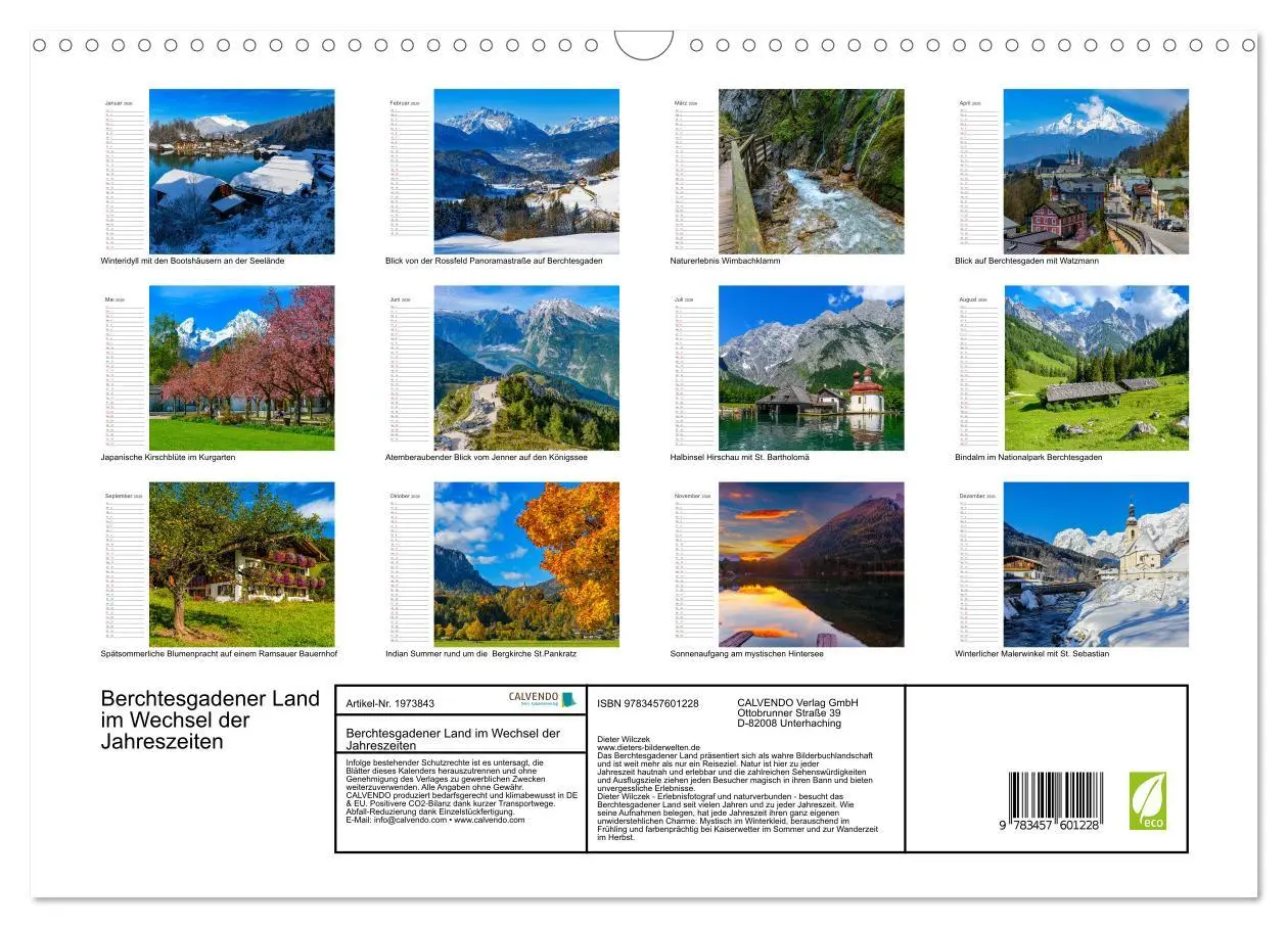 Bild: 9783457601228 | Berchtesgadener Land im Wechsel der Jahreszeiten (Wandkalender 2026...