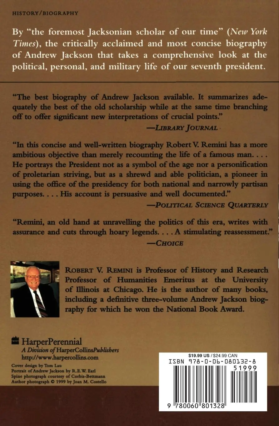 Rückseite: 9780060801328 | Andrew Jackson - Reissue | Robert V. Remini | Taschenbuch | Englisch